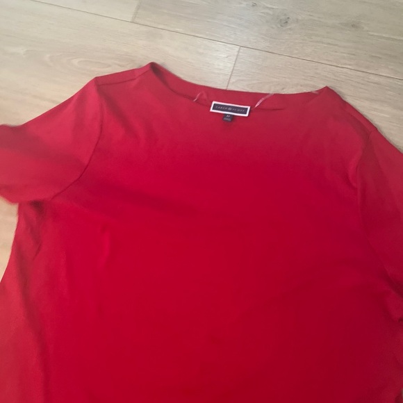 Karen Scott Red Short Sleeve Cotton Top | Size 4X - Picture 3 of 11